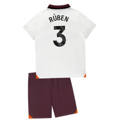 Manchester City Ruben Dias #3 Replica Away Stadium Kit for Kids 2023-24 Short Sleeve (+ pants)